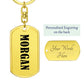 Morgan v01 - Luxury Dog Tag Keychain