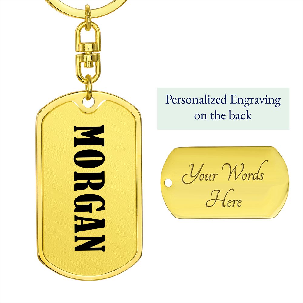 Morgan v01 - Luxury Dog Tag Keychain