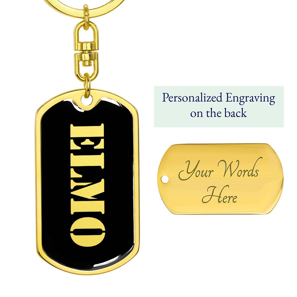 Elmo v2 - Luxury Dog Tag Keychain