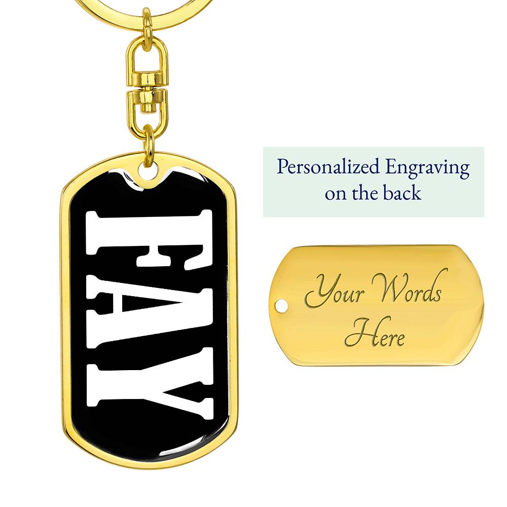 Fay v03 - Luxury Dog Tag Keychain
