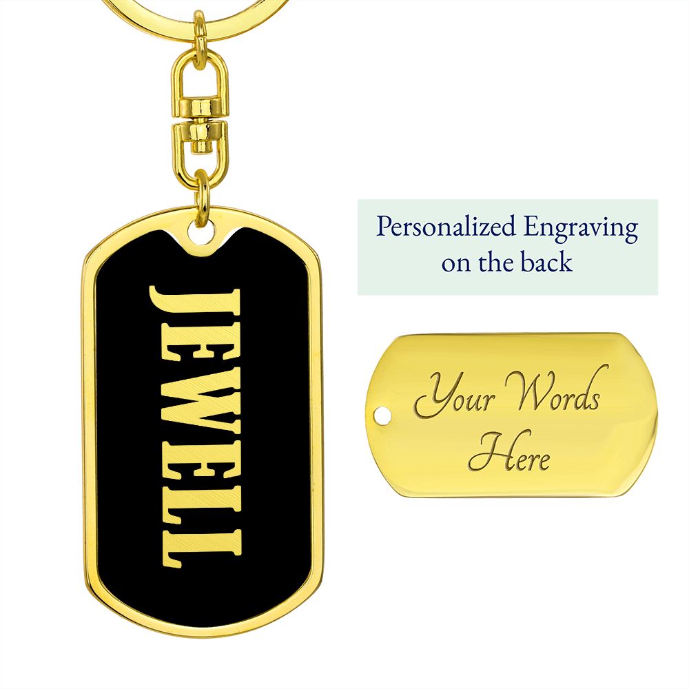 Jewell v02 - Luxury Dog Tag Keychain