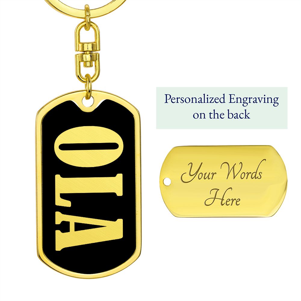 Ola v02 - Luxury Dog Tag Keychain
