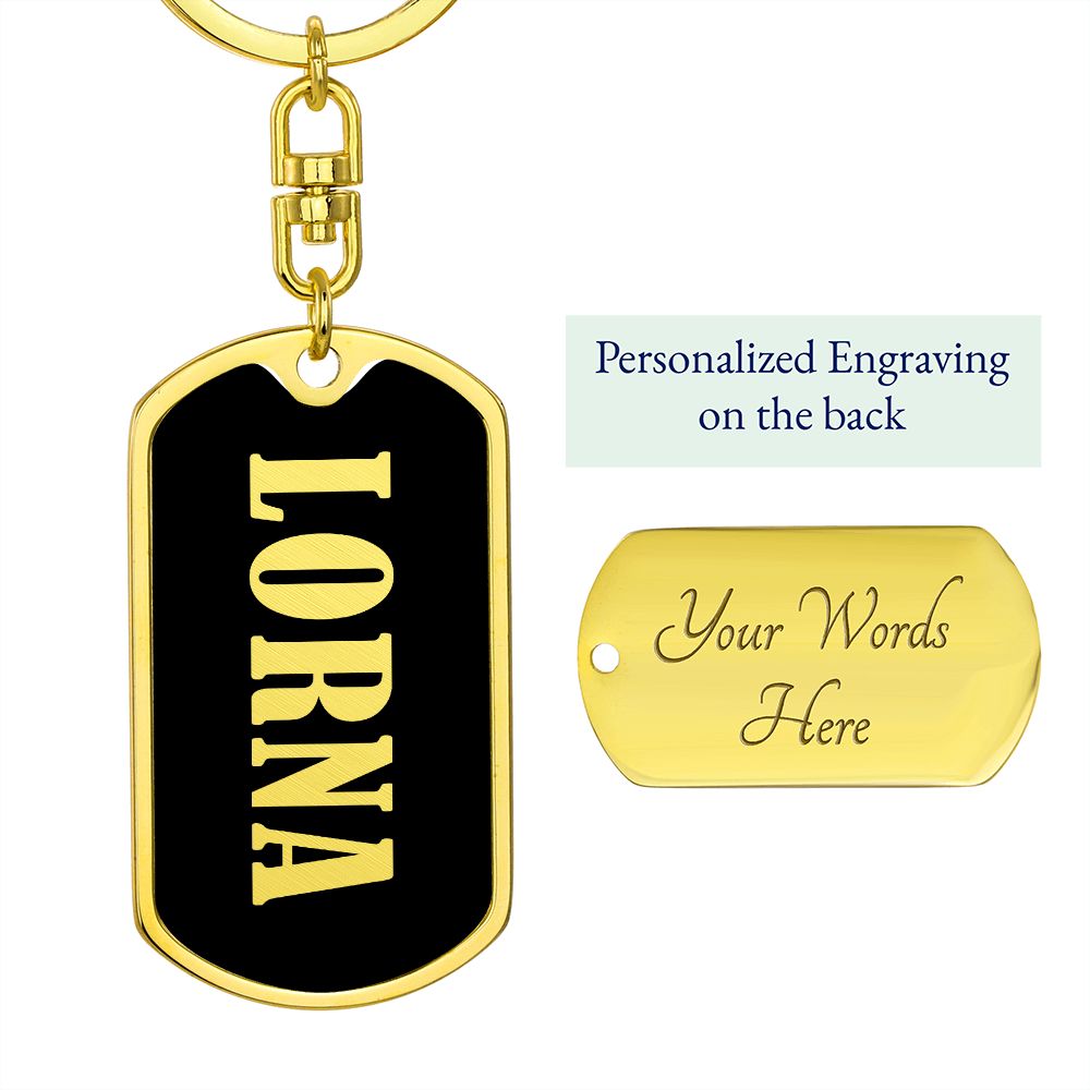 Lorna v02 - Luxury Dog Tag Keychain