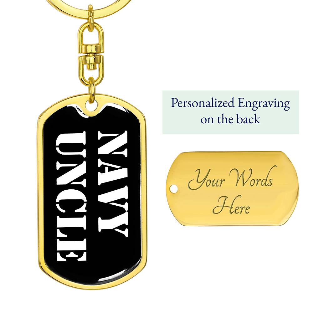 Navy Uncle v3 - Luxury Dog Tag Keychain