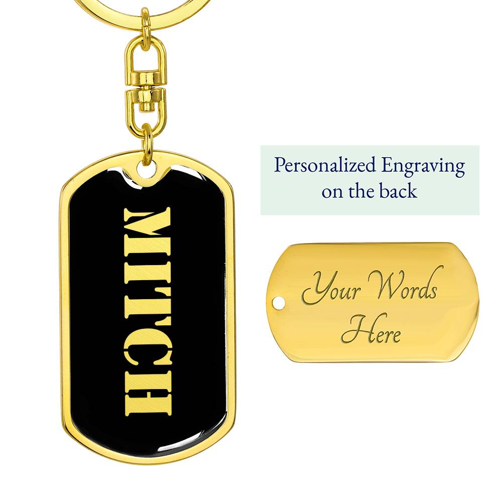 Mitch v2 - Luxury Dog Tag Keychain