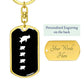 Mama Penguin With 4 Chicks v3 - Luxury Dog Tag Keychain
