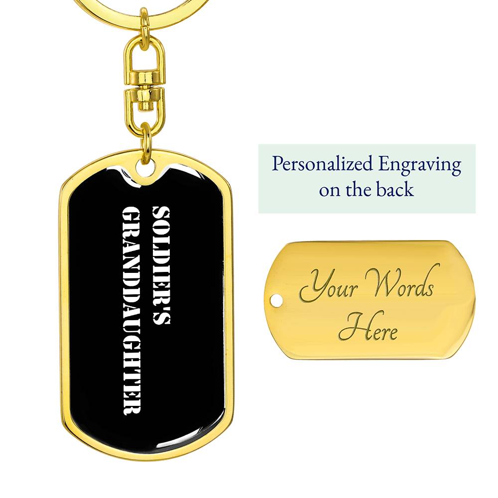 Soldier's Granddaughter v3 - Luxury Dog Tag Keychain