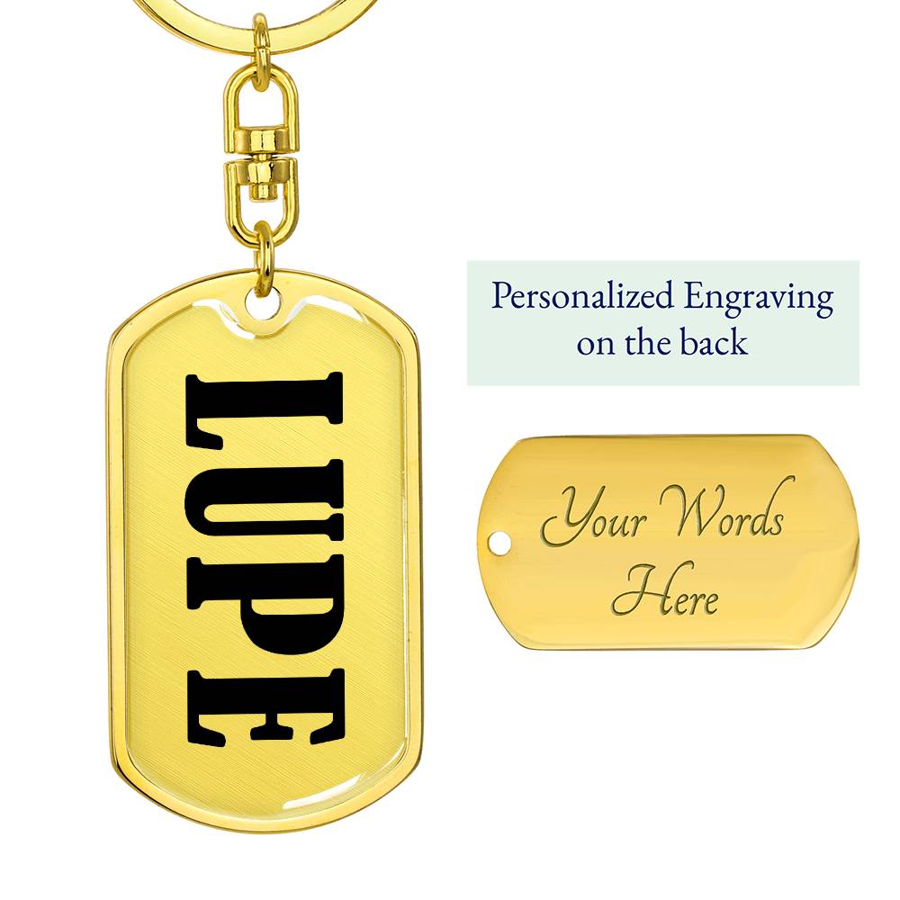 Lupe v01 - Luxury Dog Tag Keychain