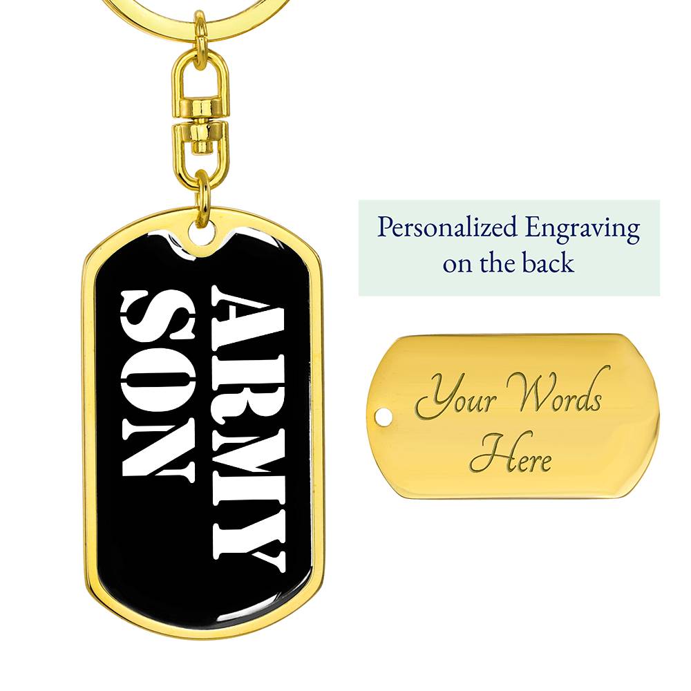 Army Son v3 - Luxury Dog Tag Keychain