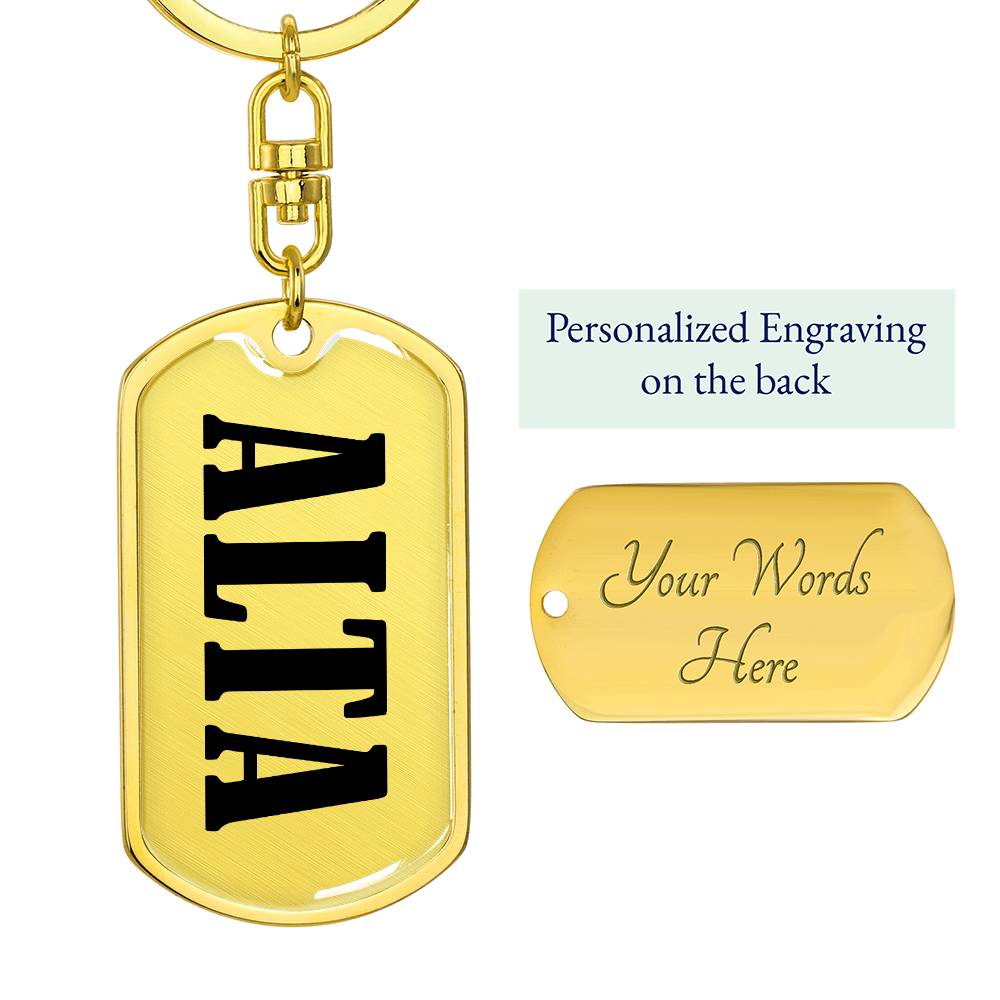 Alta v01 - Luxury Dog Tag Keychain