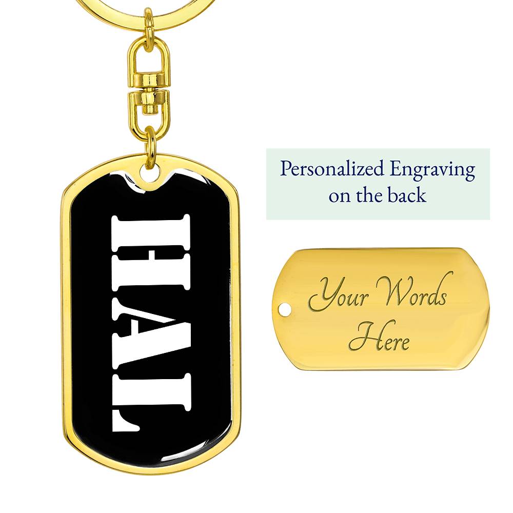 Hal v2 - Luxury Dog Tag Keychain