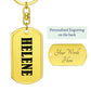 Helene v01 - Luxury Dog Tag Keychain