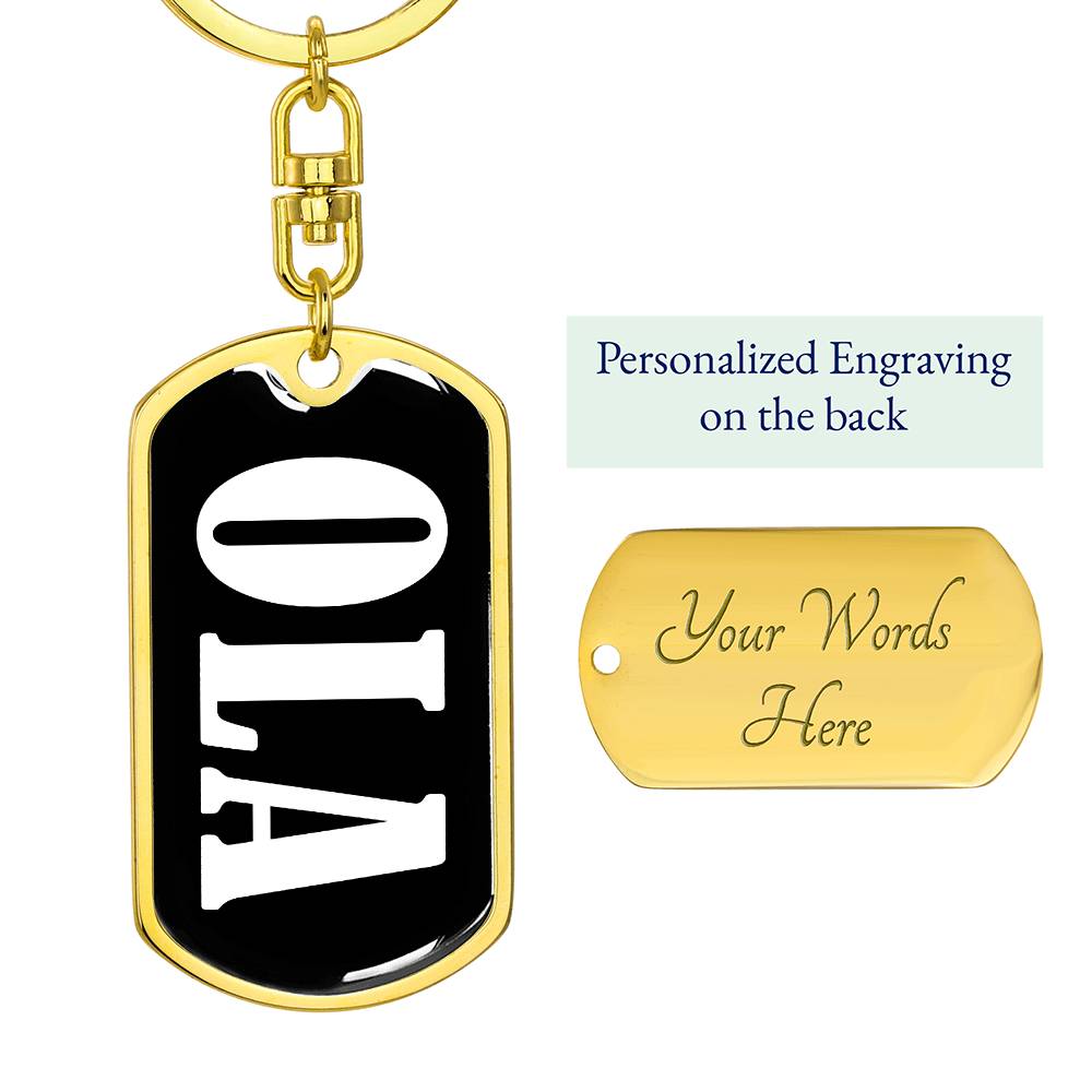 Ola v03 - Luxury Dog Tag Keychain