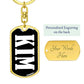 Kim v01w - Luxury Dog Tag Keychain