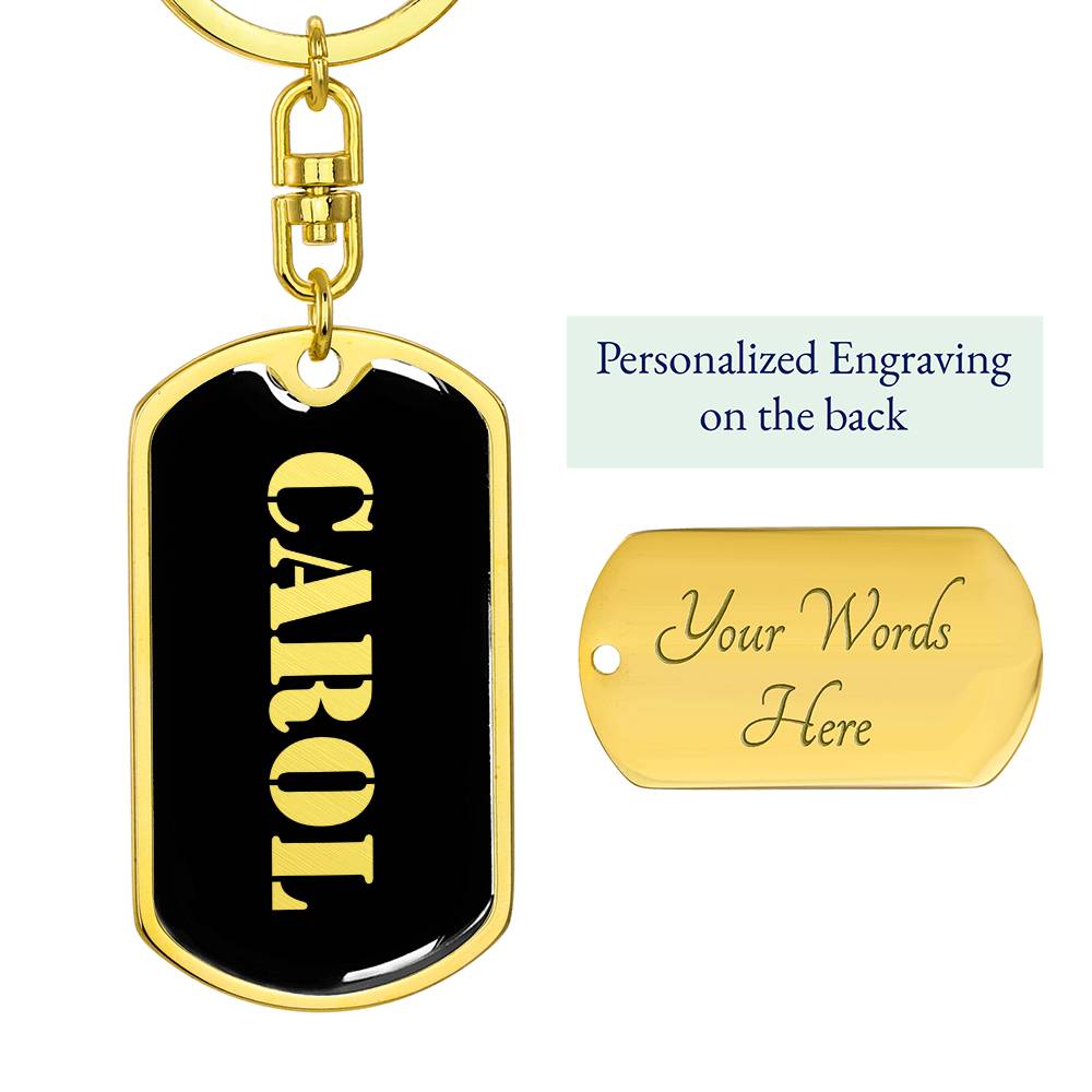 Carol v2 - Luxury Dog Tag Keychain