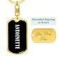 Antoinette v01w - Luxury Dog Tag Keychain