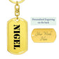 Nigel - Luxury Dog Tag Keychain