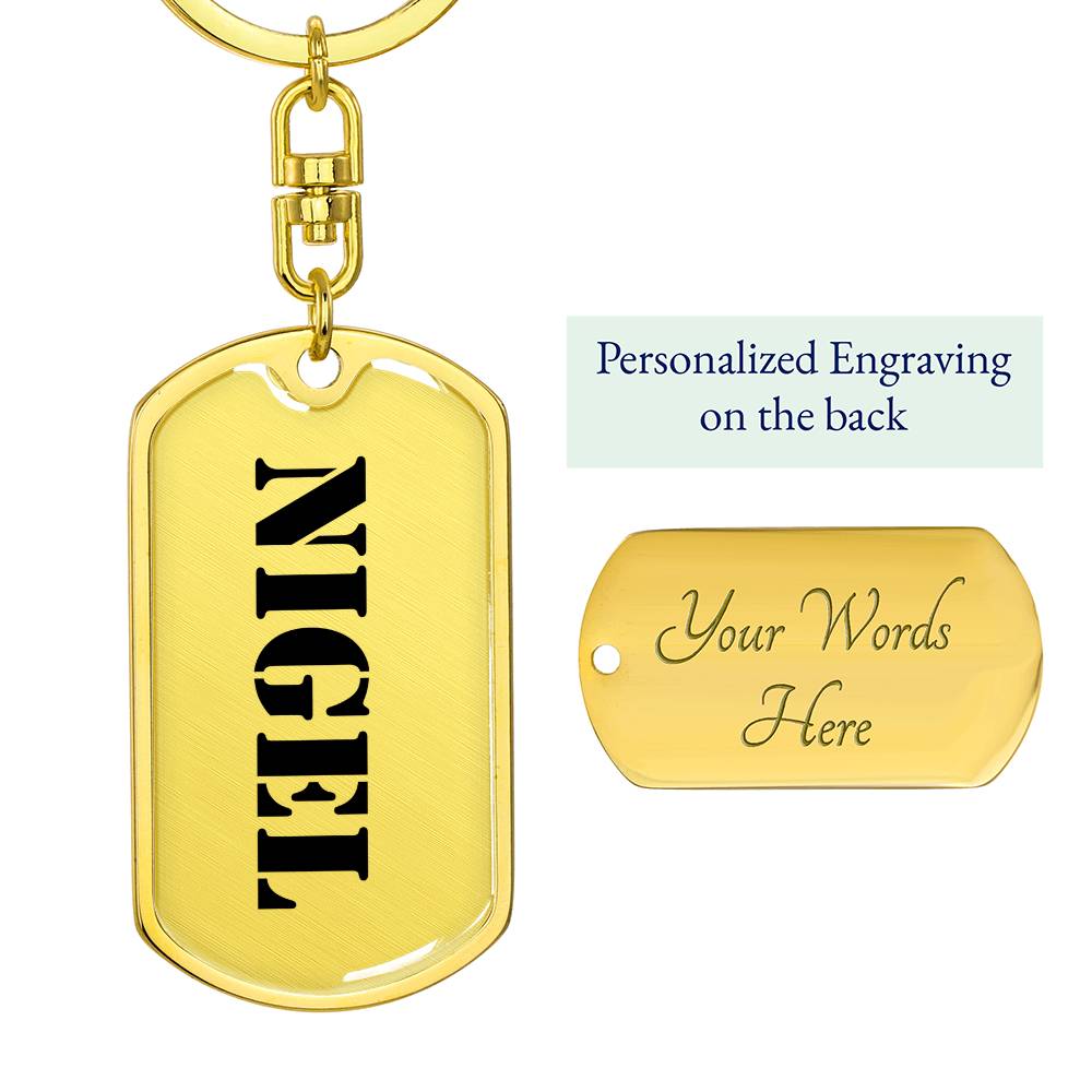 Nigel - Luxury Dog Tag Keychain