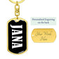 Jana v03 - Luxury Dog Tag Keychain
