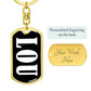 Lou v03 - Luxury Dog Tag Keychain