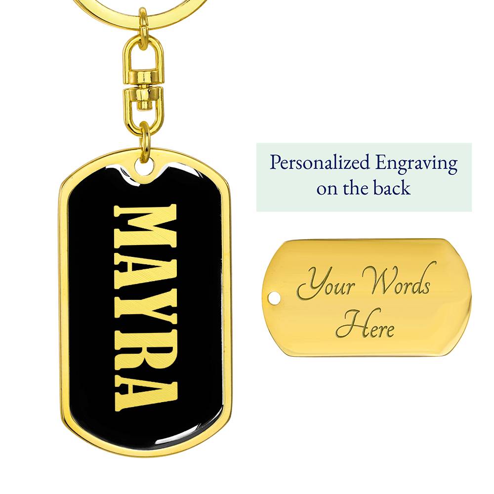Mayra v02 - Luxury Dog Tag Keychain