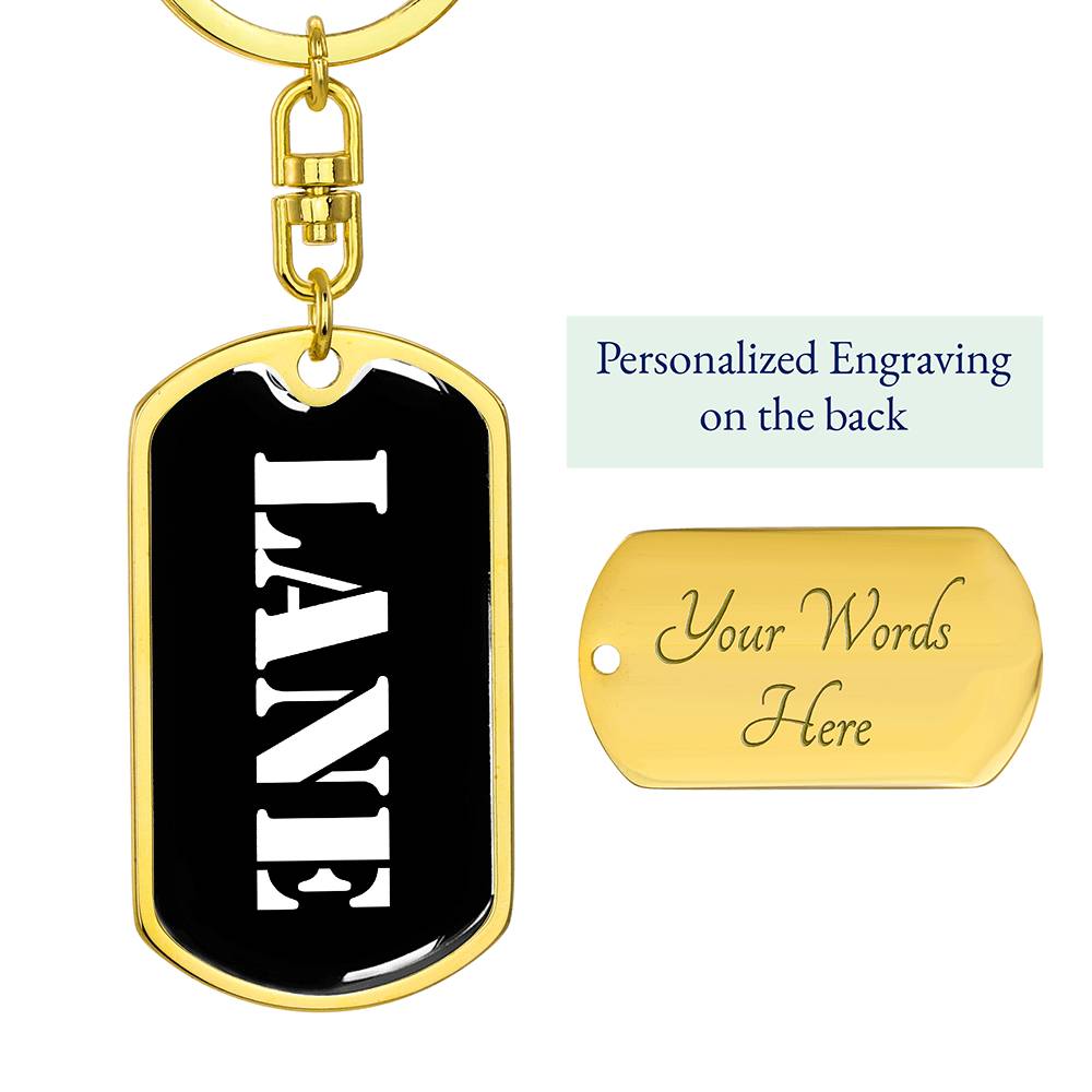 Lane v3 - Luxury Dog Tag Keychain