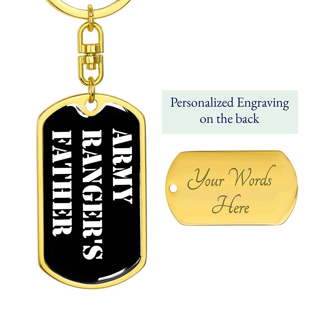 Army Ranger's Father v3 - Luxury Dog Tag Keychain