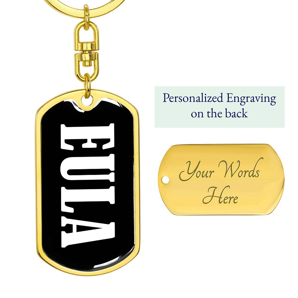 Eula v03 - Luxury Dog Tag Keychain