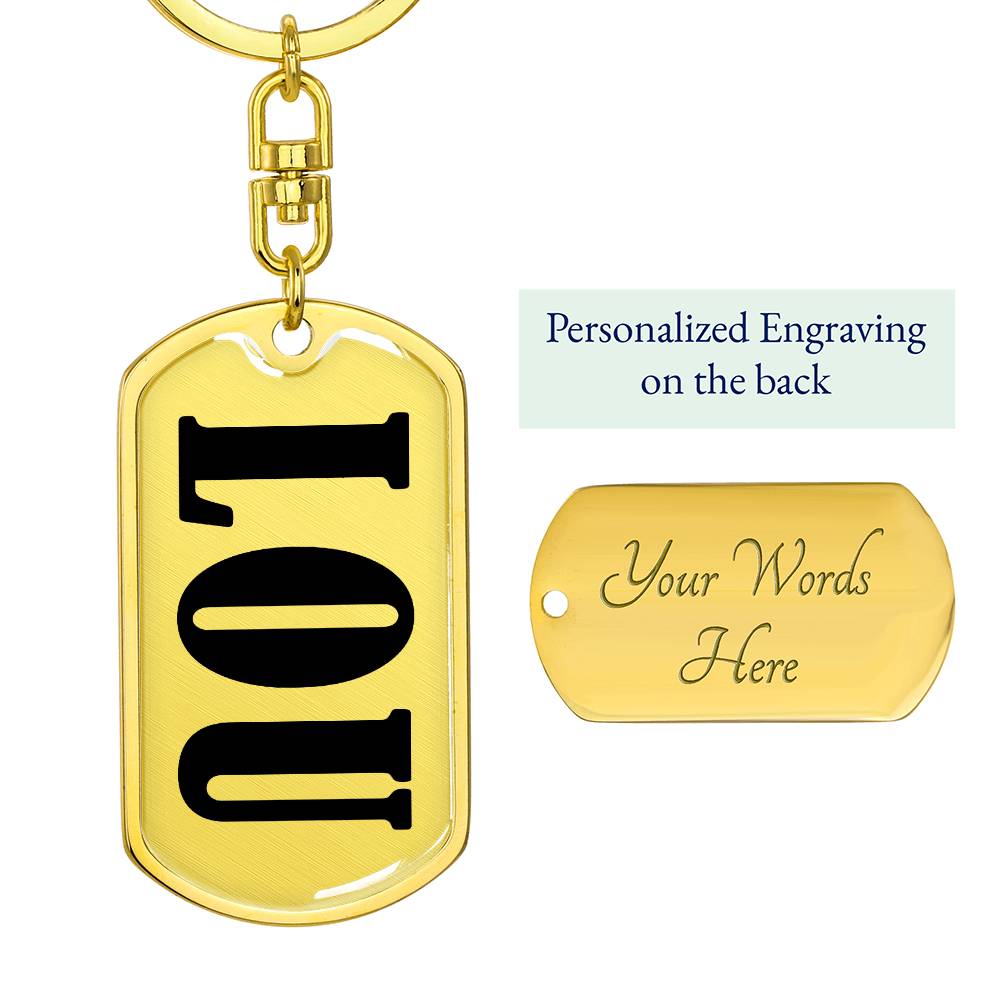 Lou v01 - Luxury Dog Tag Keychain