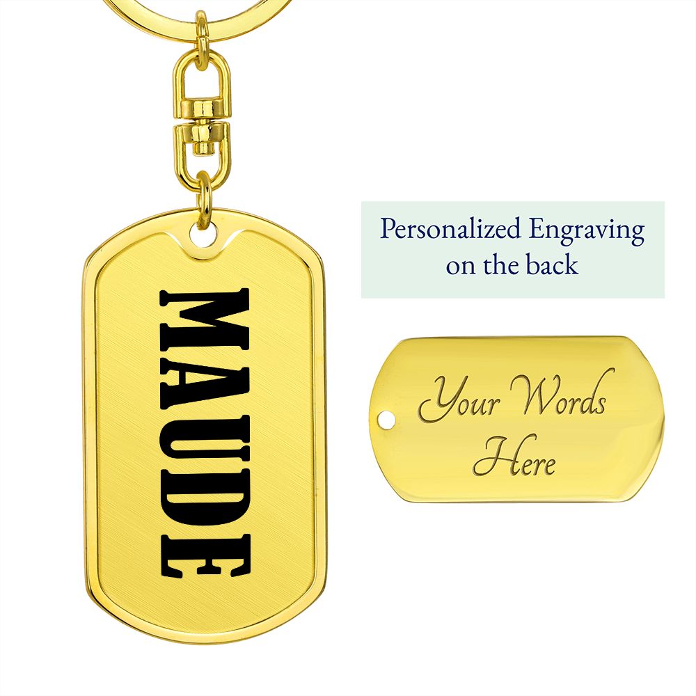 Maude v01 - Luxury Dog Tag Keychain