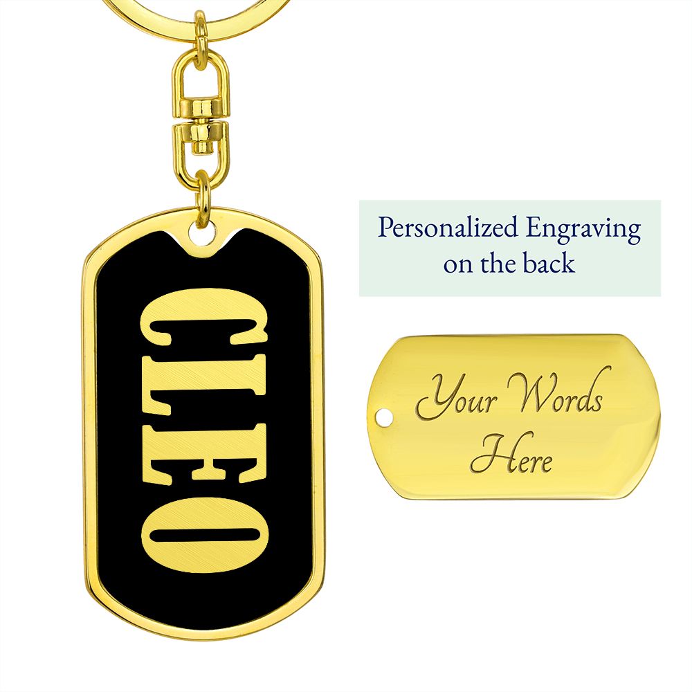 Cleo v02 - Luxury Dog Tag Keychain