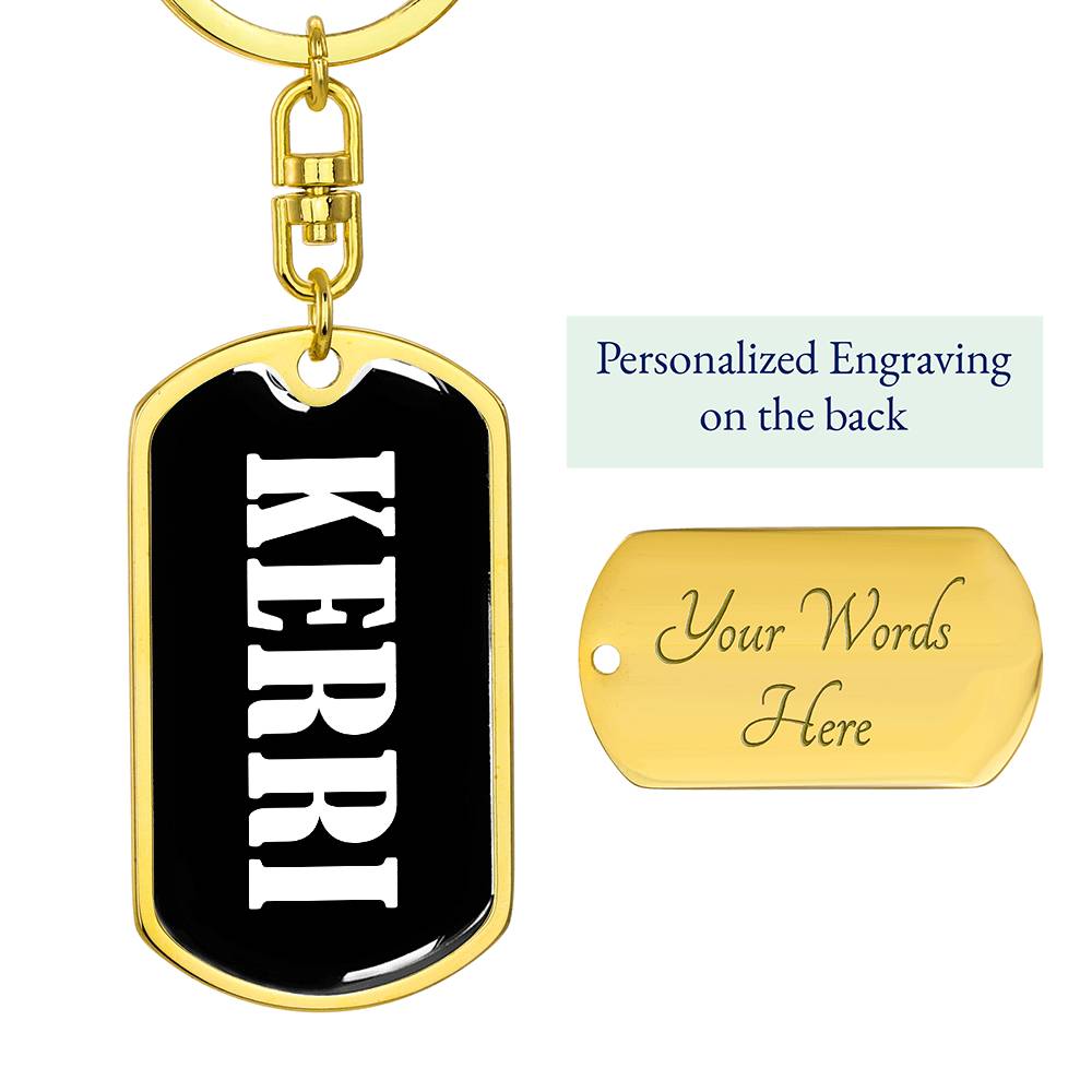 Kerri v03 - Luxury Dog Tag Keychain