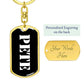 Pete v2 - Luxury Dog Tag Keychain
