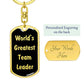 World's Greatest Team Leader v2 - Luxury Dog Tag Keychain