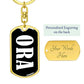 Ora v03 - Luxury Dog Tag Keychain