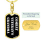 Combat Veteran's Grandma v3 - Luxury Dog Tag Keychain