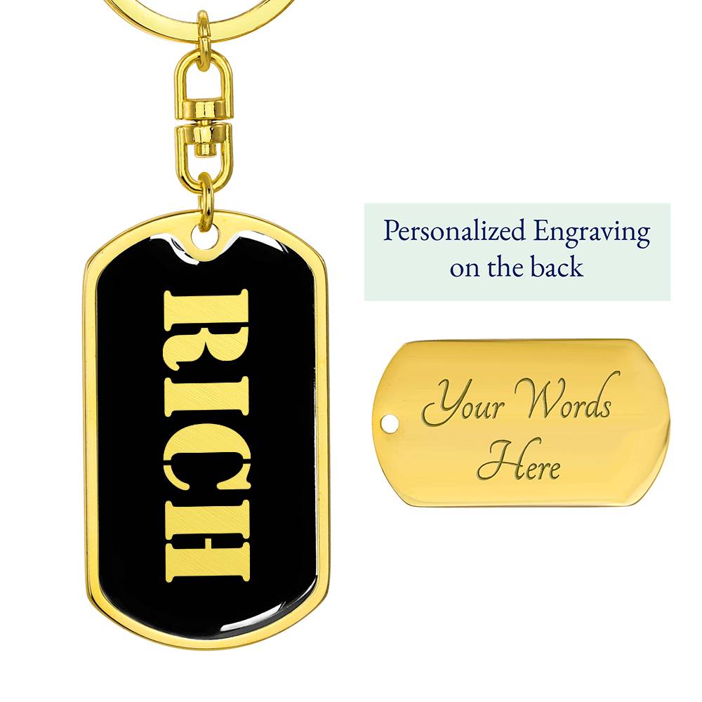 Rich v2 - Luxury Dog Tag Keychain