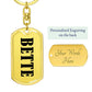 Bette v01 - Luxury Dog Tag Keychain