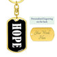 Hope v03 - Luxury Dog Tag Keychain