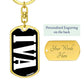 Iva v03 - Luxury Dog Tag Keychain