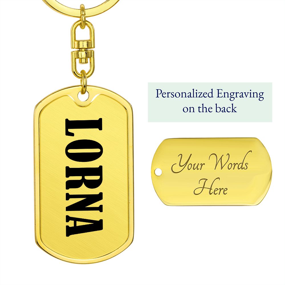 Lorna v01 - Luxury Dog Tag Keychain