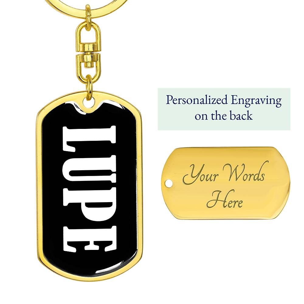 Lupe v03 - Luxury Dog Tag Keychain
