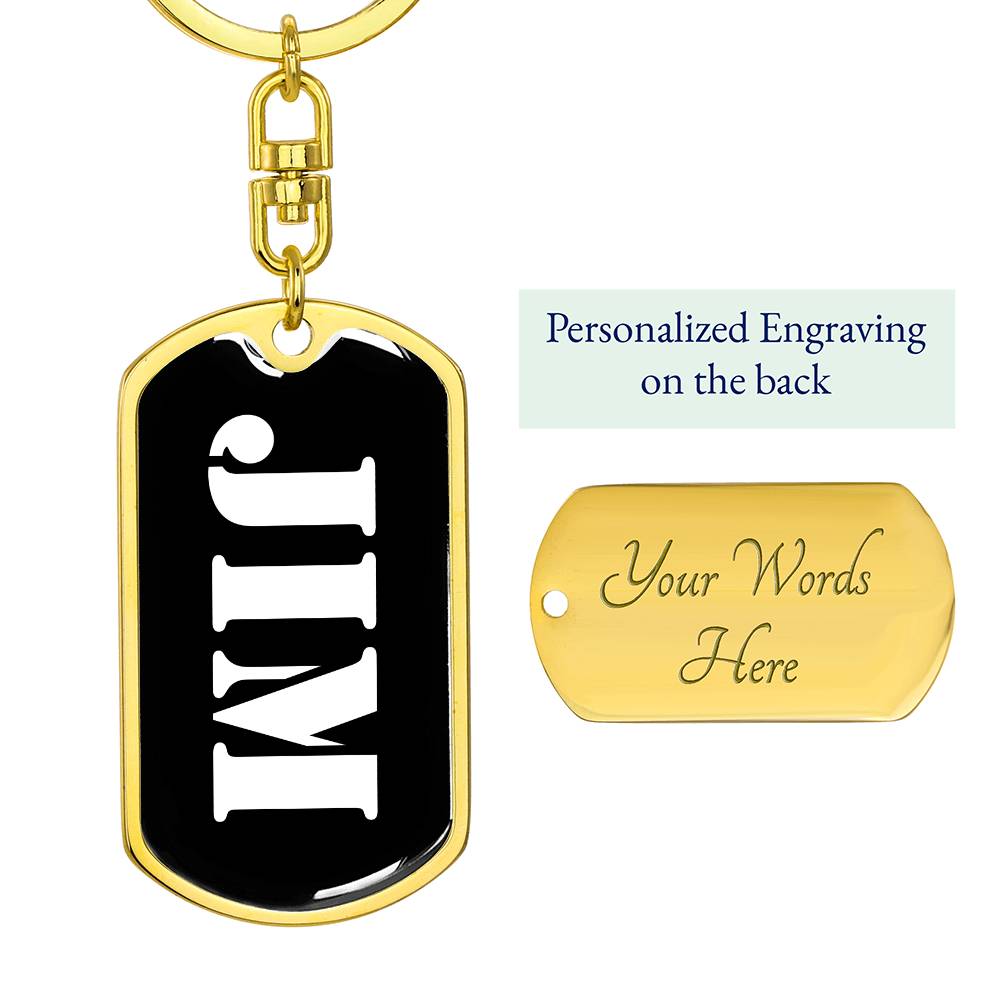 Jim v2 - Luxury Dog Tag Keychain