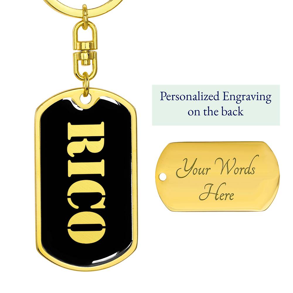 Rico v2 - Luxury Dog Tag Keychain