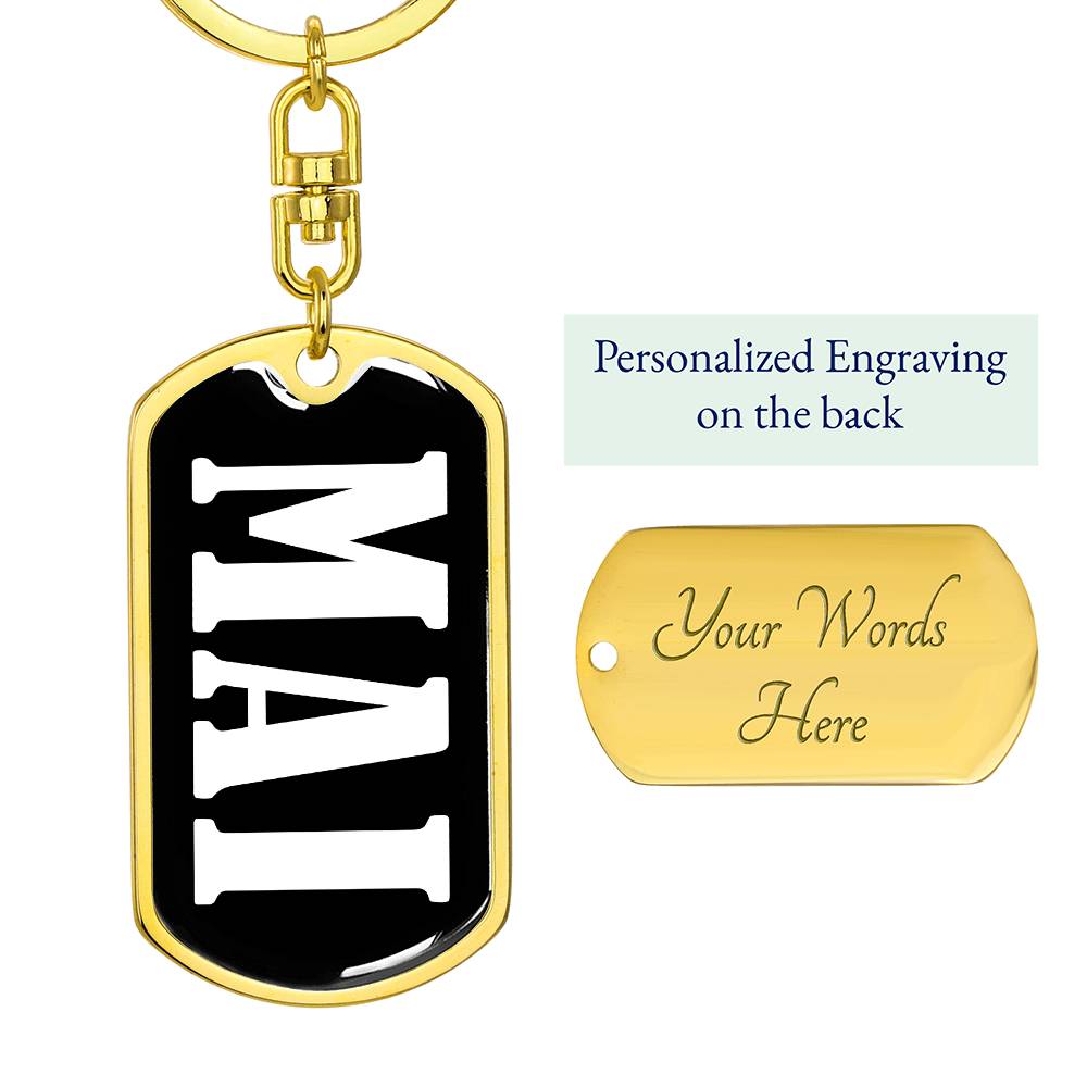 Mai v03 - Luxury Dog Tag Keychain