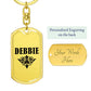 Debbie v01a - Luxury Dog Tag Keychain