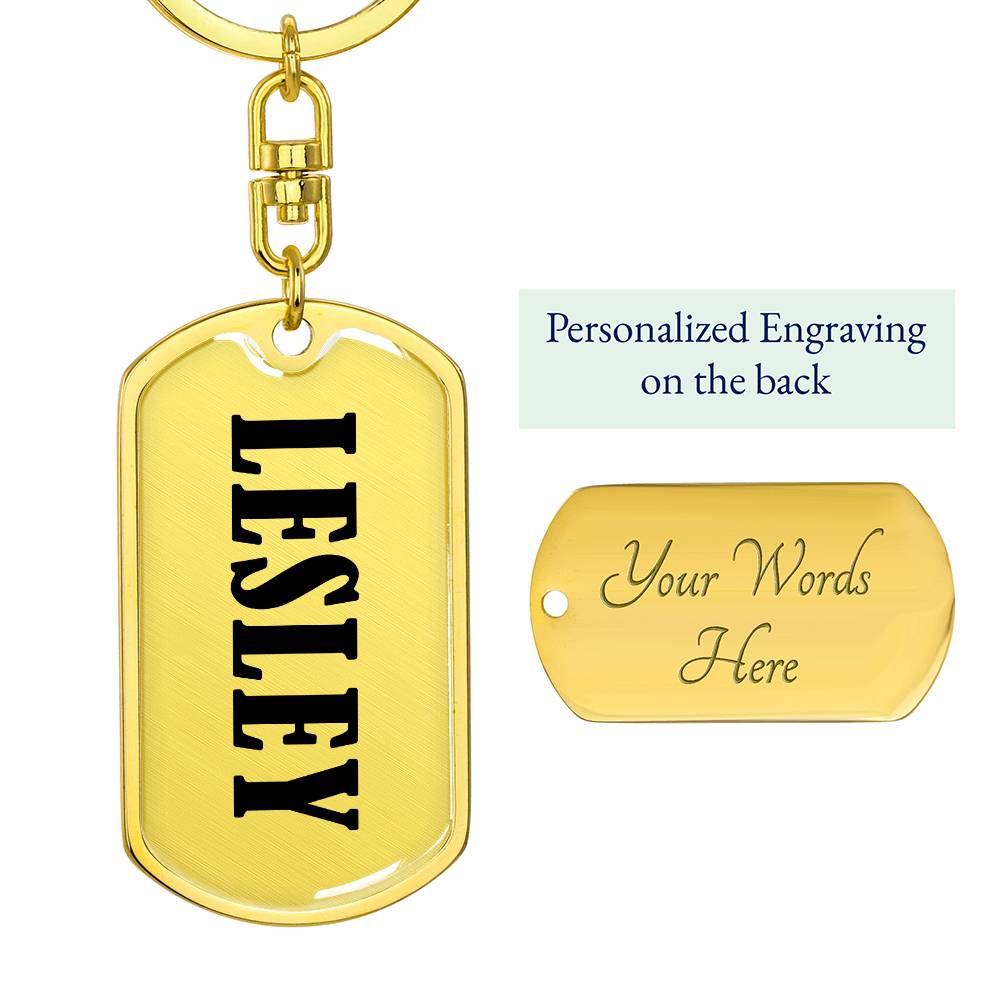 Lesley v01 - Luxury Dog Tag Keychain