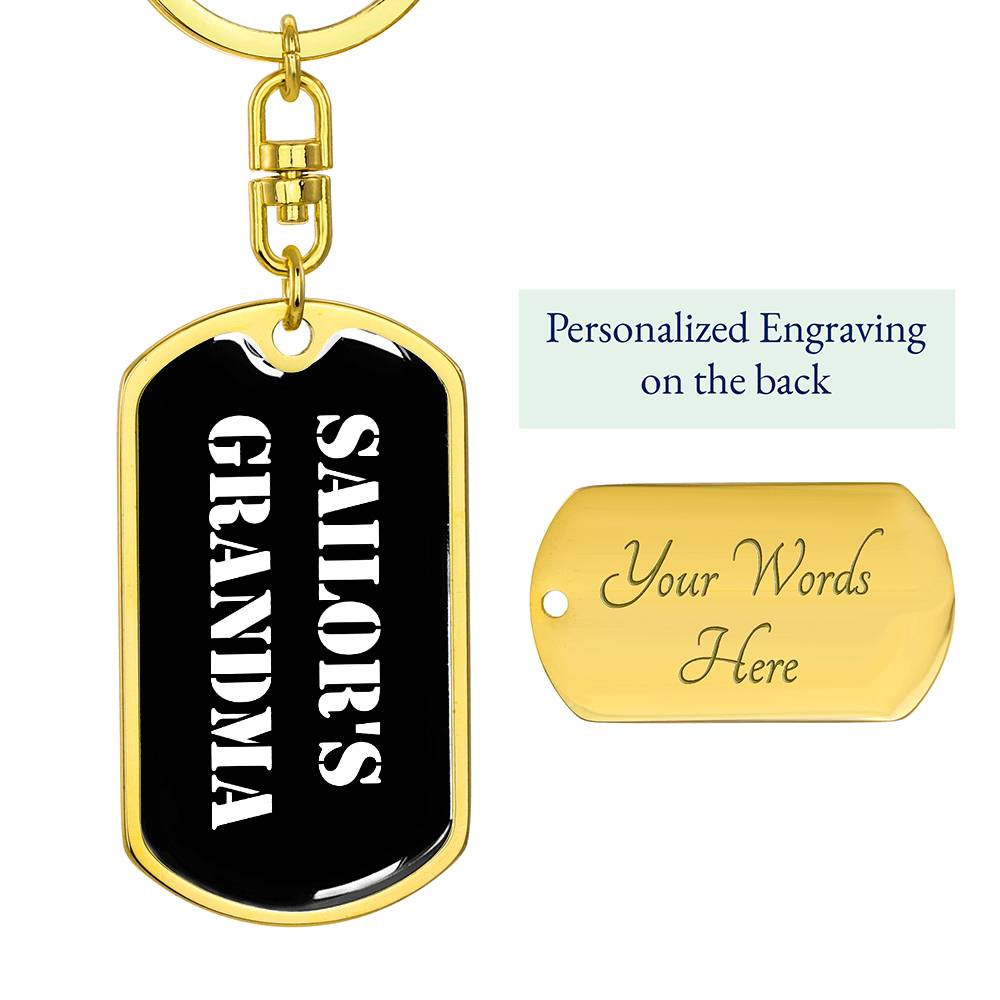 Sailor's Grandma v3 - Luxury Dog Tag Keychain