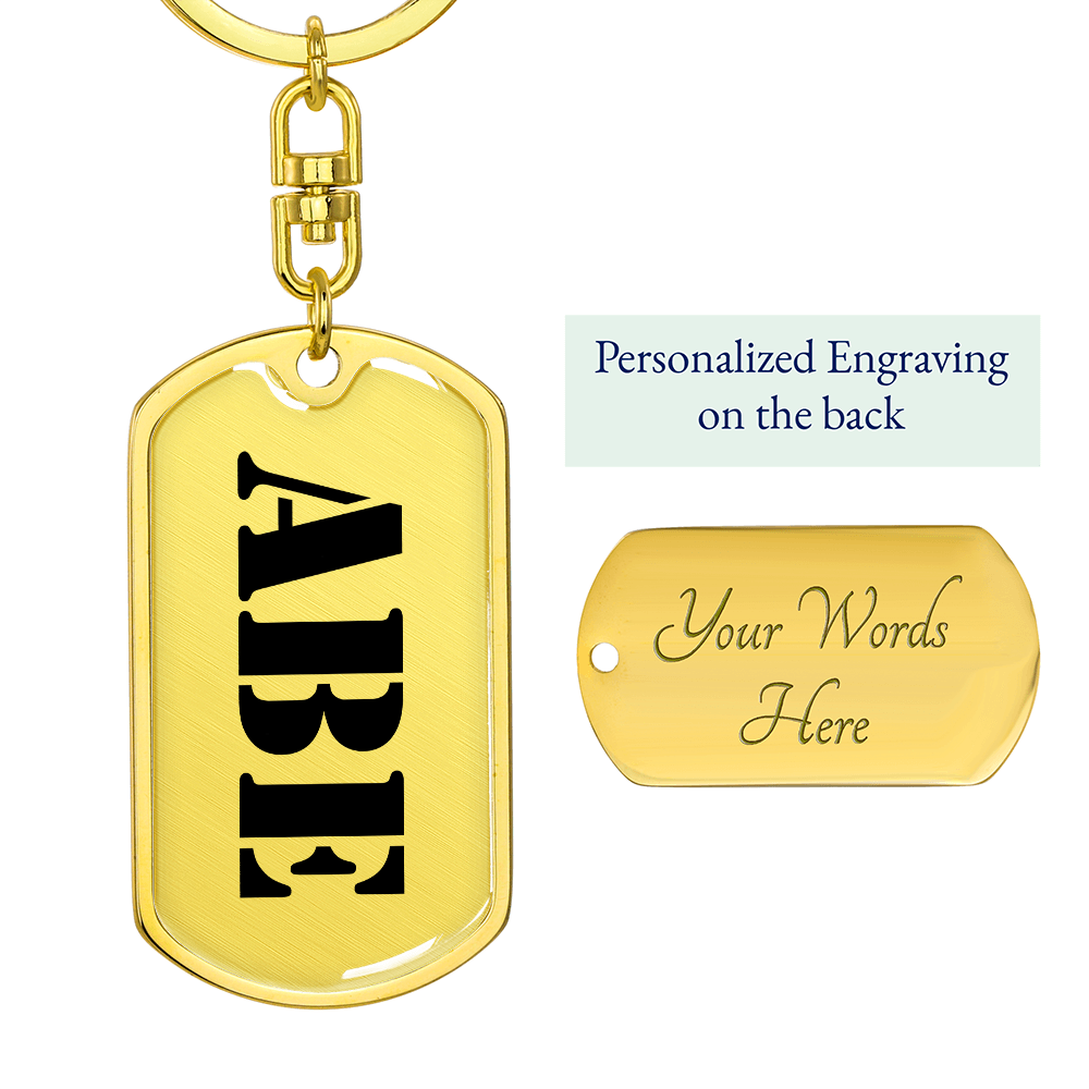 Abe - Luxury Dog Tag Keychain