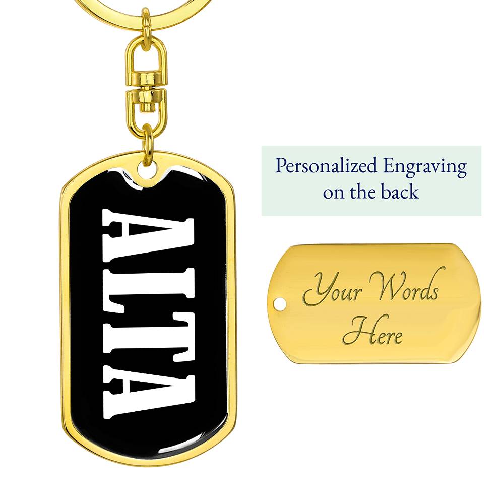 Alta v03 - Luxury Dog Tag Keychain